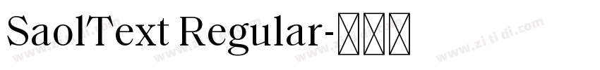 SaolText Regular字体转换